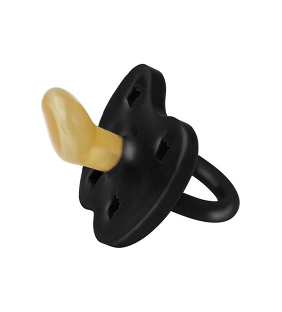 Kauczukowy smoczek anatomiczny korony, w kolorze czarnym gwiazdy/księżyc 3-36 miesięcy