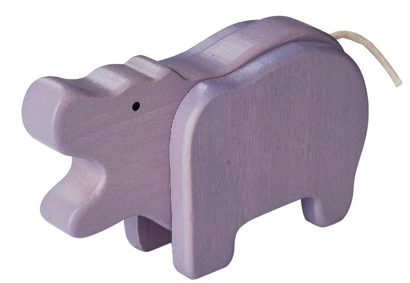 Bambusowy hipopotam od 24m-ca (9x4x7cm)