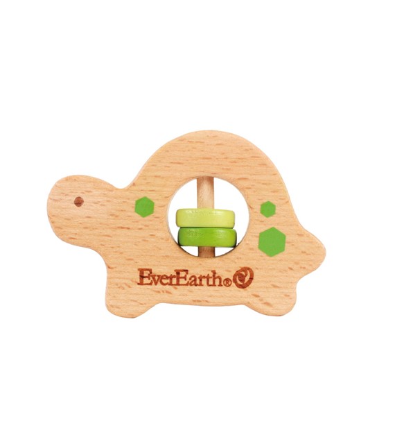 Drewniany chwytak żółw od 0m-ca (9.4x1.2x6.3cm) fsc