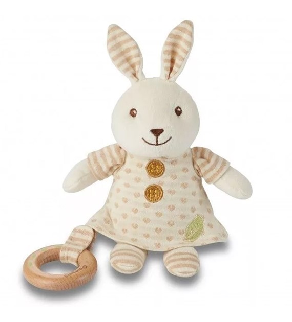 Bawełniany przytulak - króliczek od 0m-ca (21cm) fsc & gots