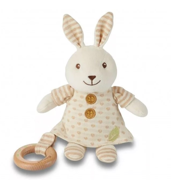 Bawełniany przytulak - króliczek od 0m-ca (21cm) fsc & gots