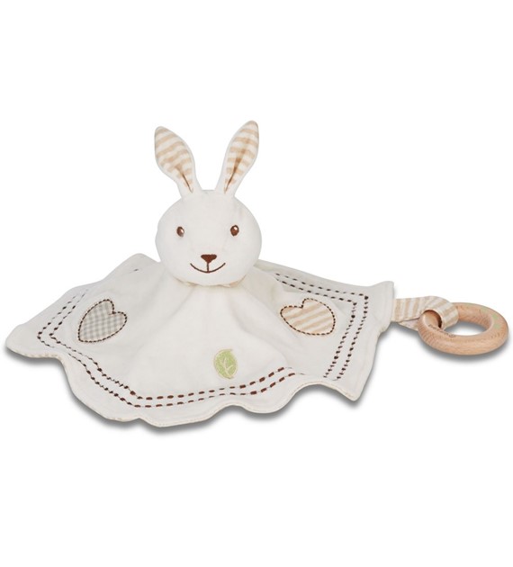 Bawełniana przytulanka, kocyk króliczek od 0m-ca (25cm) fsc & gots