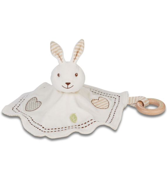 Bawełniana przytulanka, kocyk króliczek od 0m-ca (25cm) fsc & gots