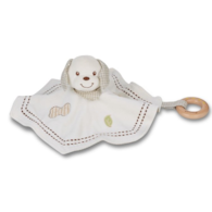 Bawełniana przytulanka, kocyk piesek od 0m-ca (25cm) fsc & gots