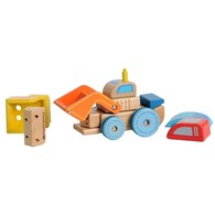 Drewniany samochodzik 3 w 1 od 18m-ca (13.5x9x9cm) fsc
