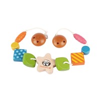 Drewniana zawieszka do wózka gwiazdka (56cm) fsc