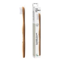 Szczoteczka do zębów, bambusowa soft biała 19cm