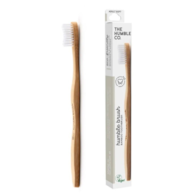 Szczoteczka do zębów, bambusowa soft biała 19cm