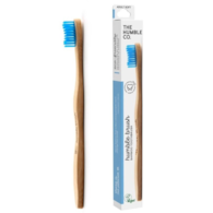 Szczoteczka do zębów, bambusowa soft niebieska 19cm