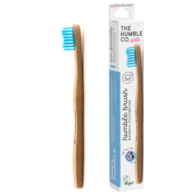 Szczoteczka do zębów dla dzieci, bambusowa ultra soft niebieska 14.5cm