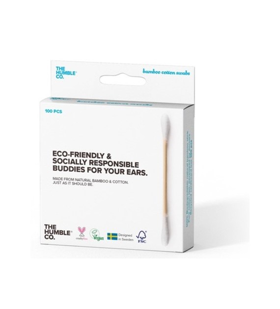 Patyczki higieniczne, bambusowe białe 100szt