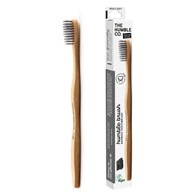 Szczoteczka do zębów z aktywnym węglem, bambusowa soft czarna 19cm