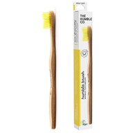 Szczoteczka do zębów, bambusowa soft żółta 19cm