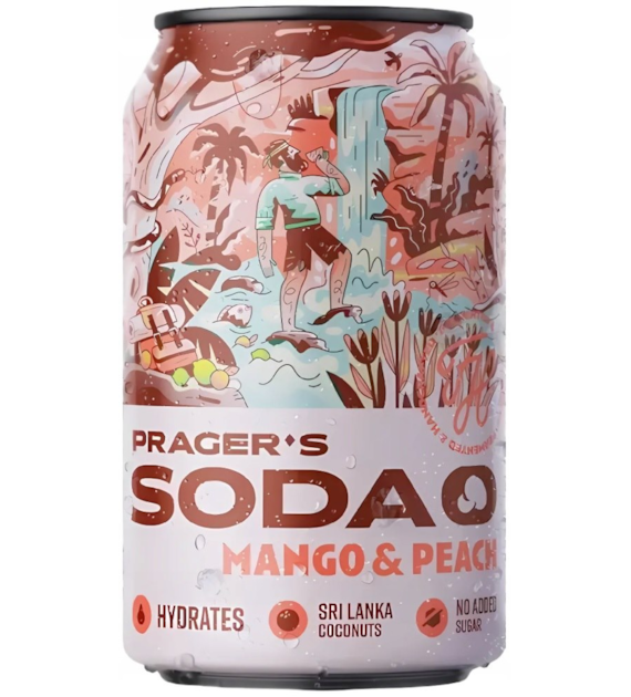 Napój SODA mango & brzoskwinia B/C 330ml