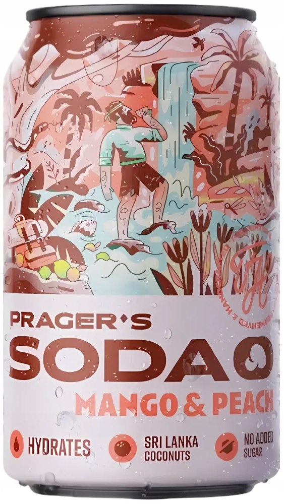 Napój SODA mango & brzoskwinia B/C 330ml