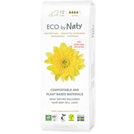 Ekologiczne podpaski ze skrzydełkami, kompostowalne, Super, 12 sztuk