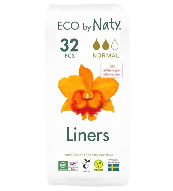 Ekologiczne wkładki higieniczne, Normal, 32 sztuki