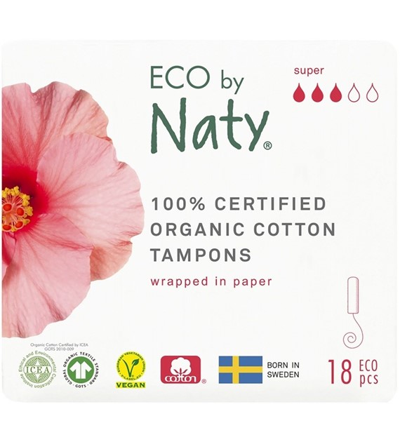 Ekologiczne tampony, super, 18 szt