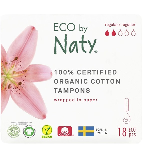 Ekologiczne tampony, regular, 18 szt