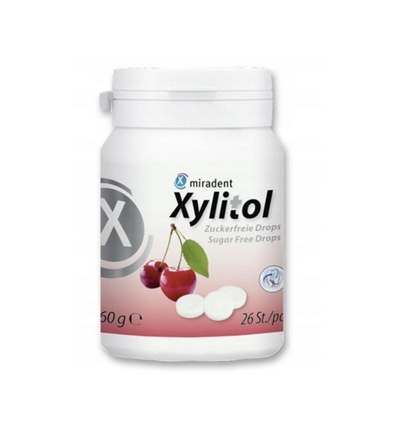 Dropsy pudrowe z ksylitolem WIŚNIA B/C 26 szt, 60g