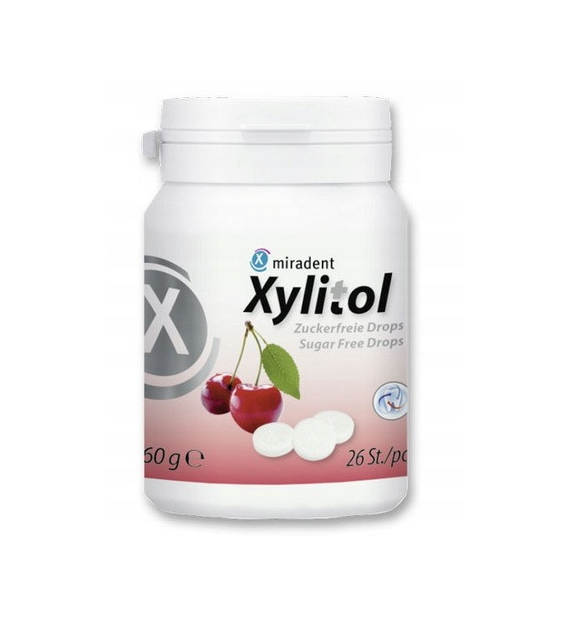 Dropsy pudrowe z ksylitolem WIŚNIA B/C 26 szt, 60g