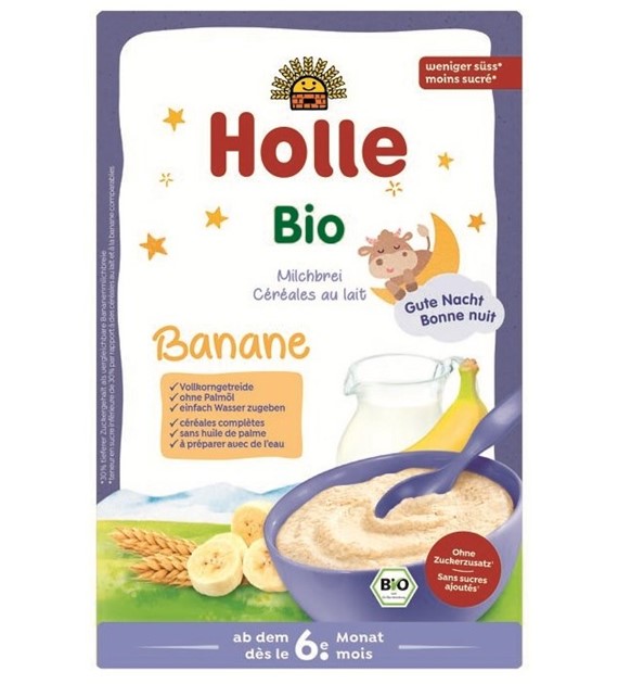 Kaszka pełnoziarnista mleczno bananowa bez dodatku cukru od 6 msc. BIO 250 g