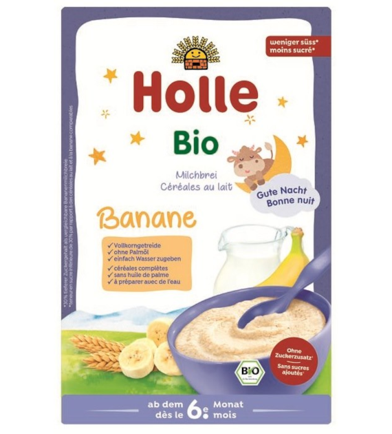 Kaszka pełnoziarnista mleczno bananowa bez dodatku cukru od 6 msc. BIO 250 g