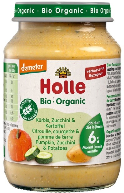 Słoiczek dynia, cukinia i ziemniak powyżej 6 m-ca życia BIO 190 g