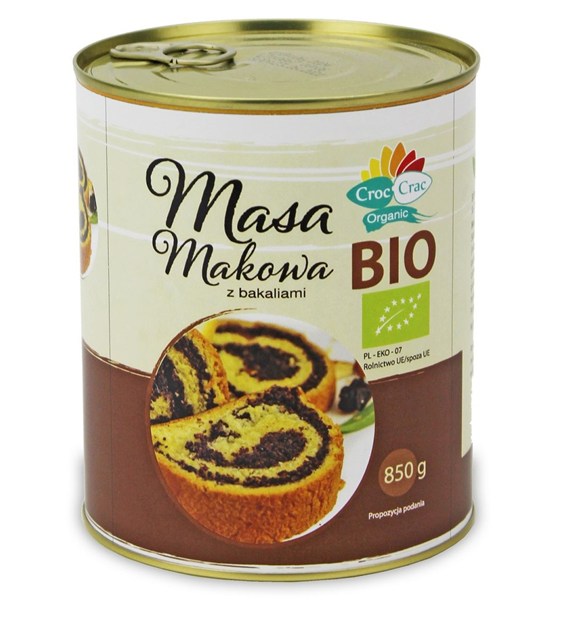 Masa makowa z bakaliami BIO 850 g