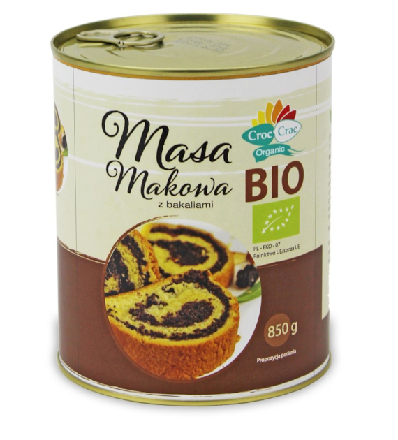 Masa makowa z bakaliami BIO 850 g