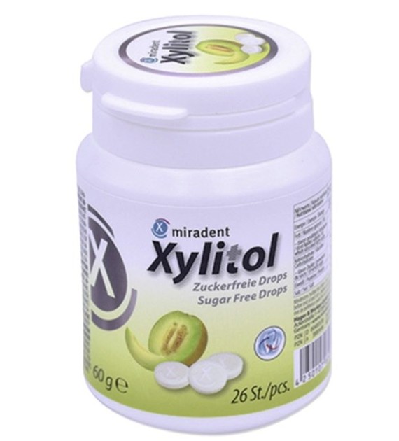 Dropsy pudrowe z ksylitolem MELON B/C 26szt, 60g