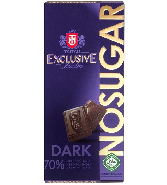 Czekolada gorzka 70% kakao bez cukru, słodzona erytrytolem KETO 100 g