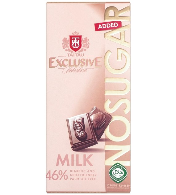 Czekolada mleczna 46% kakao bez cukru, słodzona erytrytolem KETO 100 g