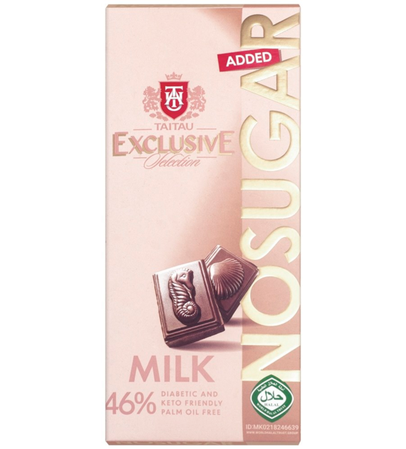 Czekolada mleczna 46% kakao bez cukru, słodzona erytrytolem KETO 100 g
