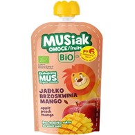 Mus owocowy jabłko- brzoskwinia - mango BIO 120g