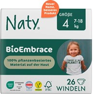 Ekologiczne pieluchy jednorazowe, rozmiar 4, 7-18 kg, 26 szt