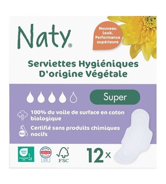 Ekologiczne podpaski higieniczne Super 12 szt