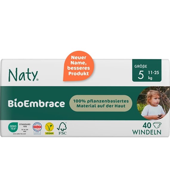 Ekologiczne pieluchy jednorazowe, rozmiar 5, 11-25 kg, 40 szt