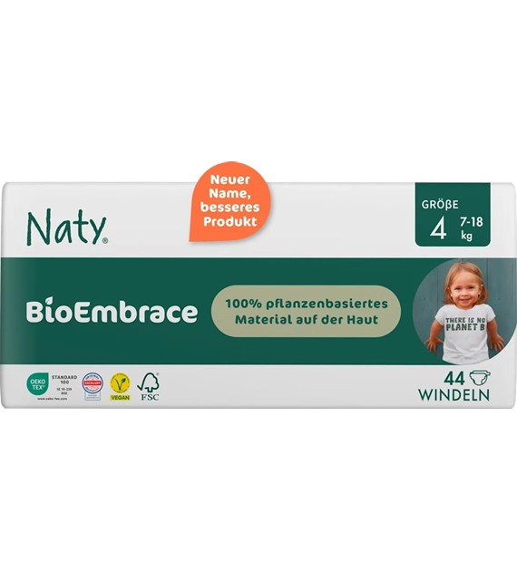 Ekologiczne pieluchy jednorazowe, rozmiar 4, 7-18 kg, 44 szt
