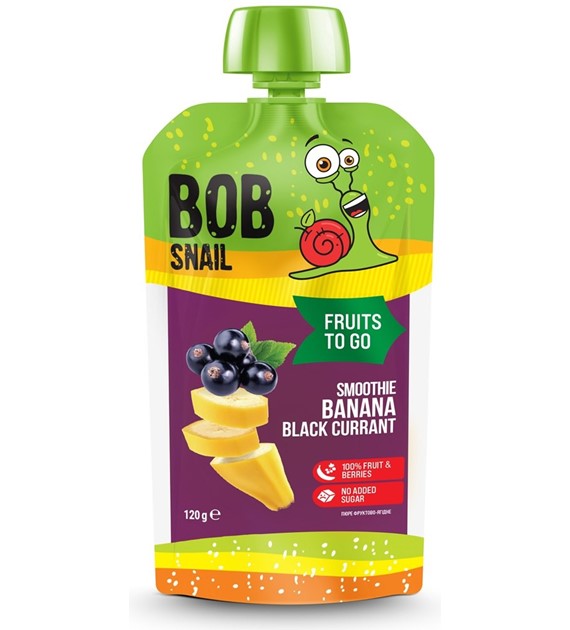 Smoothie banan-czarna- porzeczka  bez dodatku cukru 120g