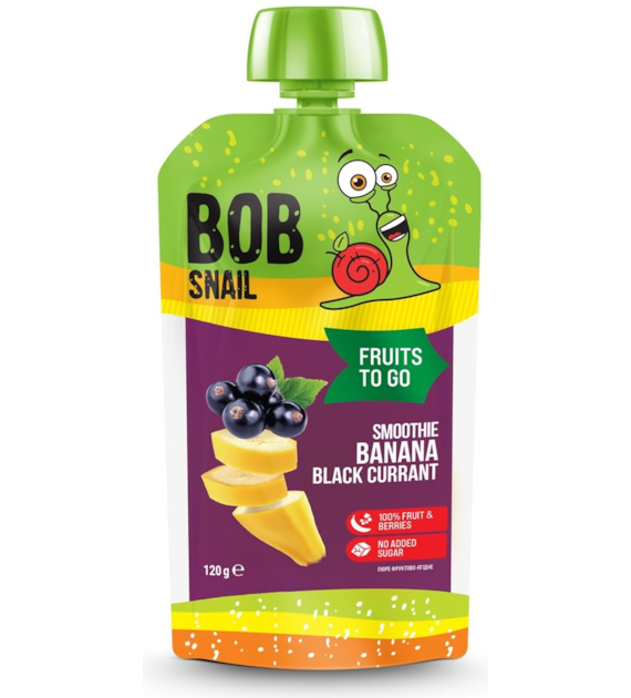 Smoothie banan-czarna- porzeczka  bez dodatku cukru 120g
