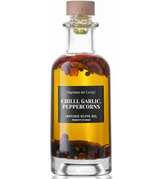 Oliwa z oliwek extra virgin z Katalonii CHILI, CZOSNEK, PIEPRZ 250ml