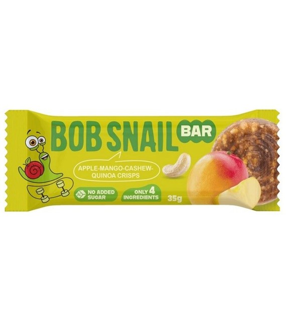 Baton Jabłko-Mango z Nerkowcem i chrupkami z komosy ryżowej bez dodatku cukru 35 g