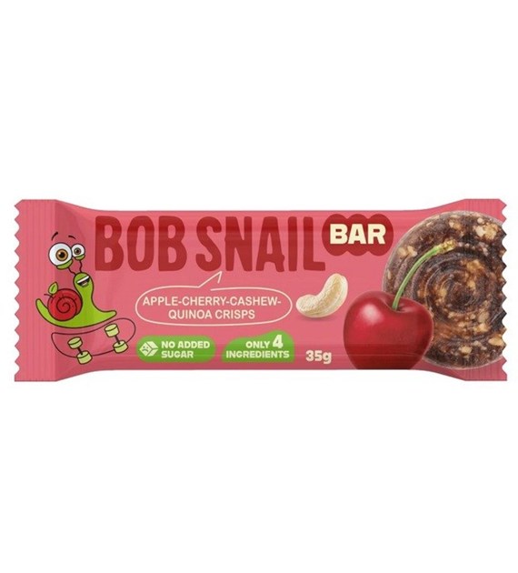 Baton Jabłko-Wiśnia z Nerkowcem i Chrupkami z komosy ryżowej bez dodatku cukru 35 g