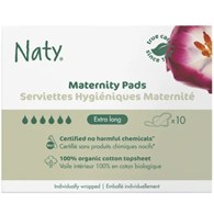 Ekologiczne podpaski poporodowe, kompostowalne, extra long, 10 szt