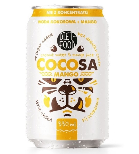 Woda kokosowa z sokiem z mango NFC 330 ml