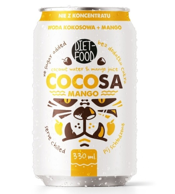 Woda kokosowa z sokiem z mango NFC 330 ml