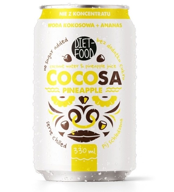 Woda kokosowa z sokiem z ananasa NFC 330 ml