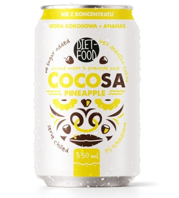 Woda kokosowa z sokiem z ananasa NFC 330 ml