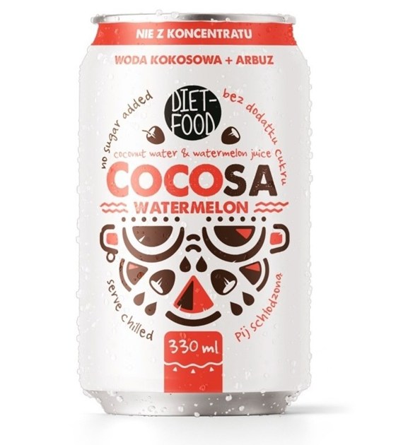 Woda kokosowa z sokiem z arbuza NFC 330 ml